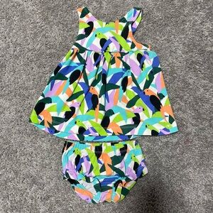 Hanna Andersson Baby Crossback Dress and Bloomers Set